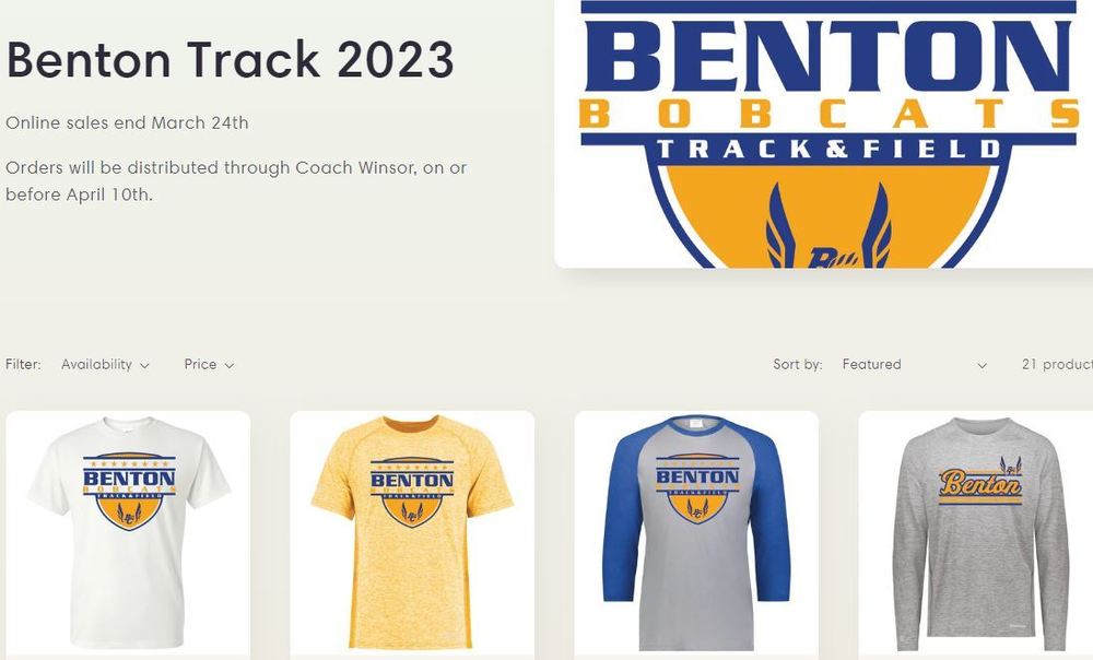 Benton Boys Track Apparel information