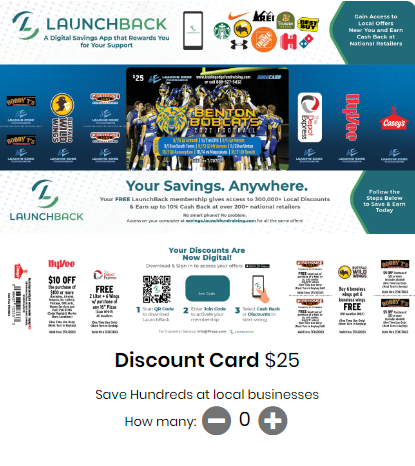 Benton Community Football Discount Card Fundraiser 2022