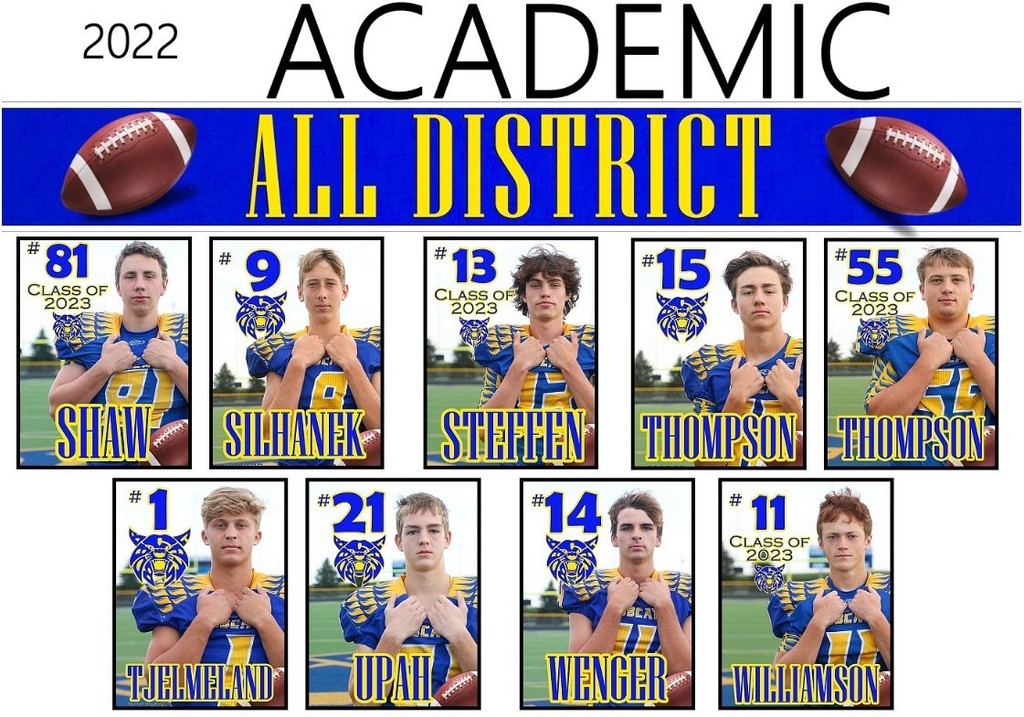 Benton Community Academic All District Football 2022