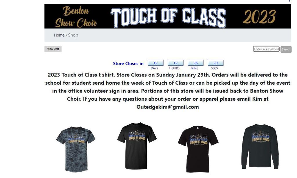 Benton Community Touch of Class Shirts 2023