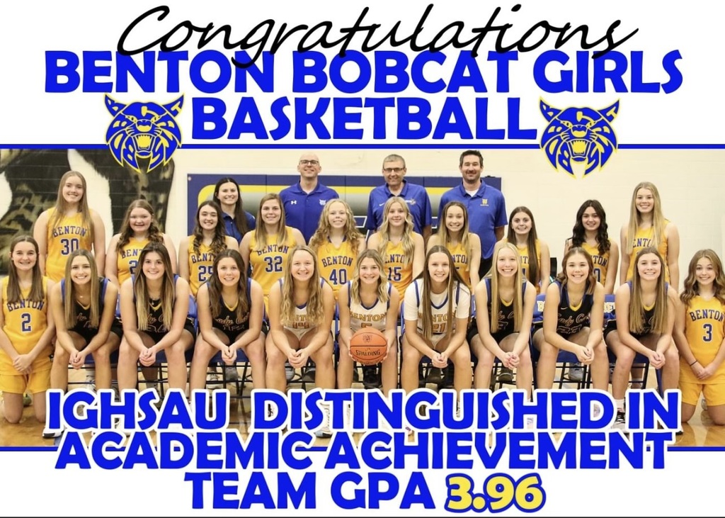 Benton Community Girls Basketball Team GPA 3.96 2023
