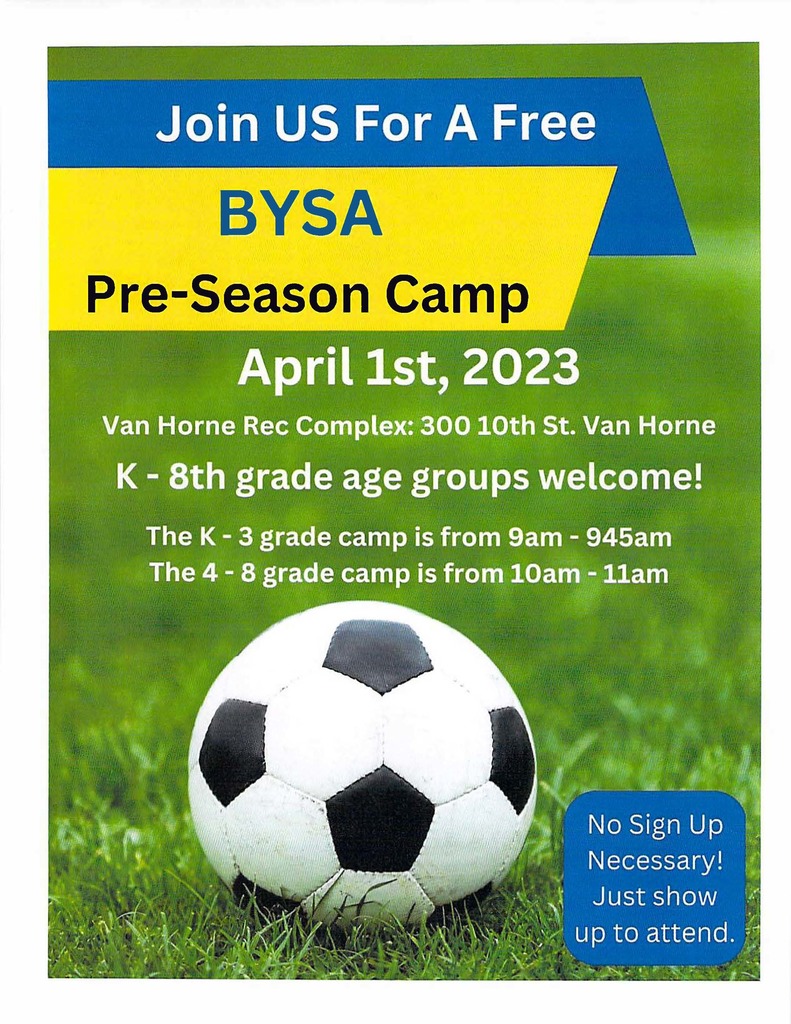 Benton Community BYSA Pre Season Camp 2023